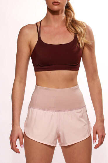 Women's Concealed Carry Runners Shorts from Alexo in light pink